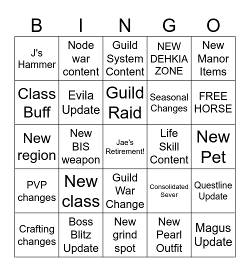 ASH BOT Bingo Card