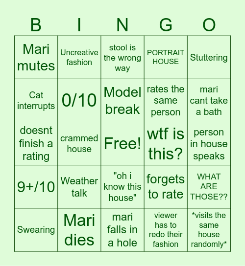 Mari Bingo Card