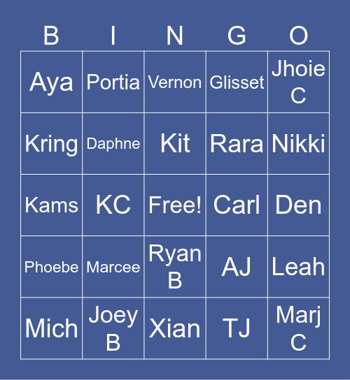 LME Team Bingo Bonanza Bingo Card