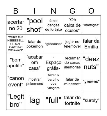 Miguel Bingo Card