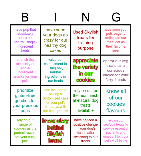 How many of you Bingo Card