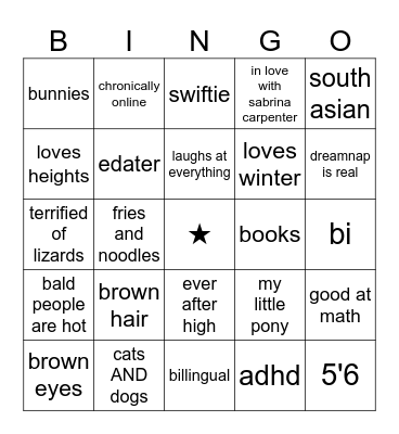 qfee bingo Card