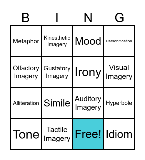 Formalism Bingo Card