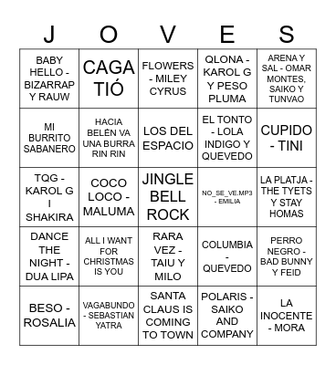 EXITOS 2023 Bingo Card