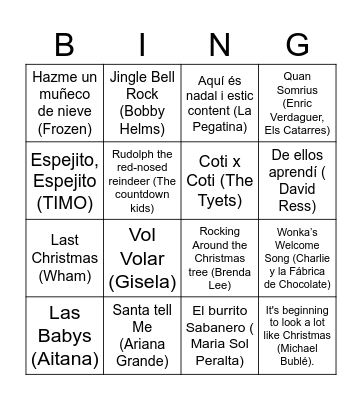 BINGO D'HIVERN Bingo Card