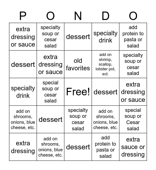 BRUNCH Bingo Card