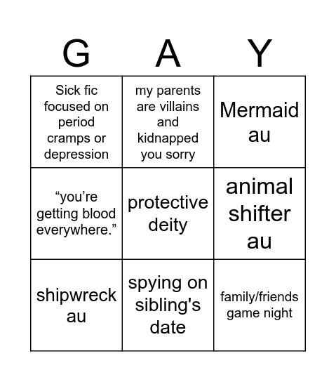 wikkit + jesser bingo Card