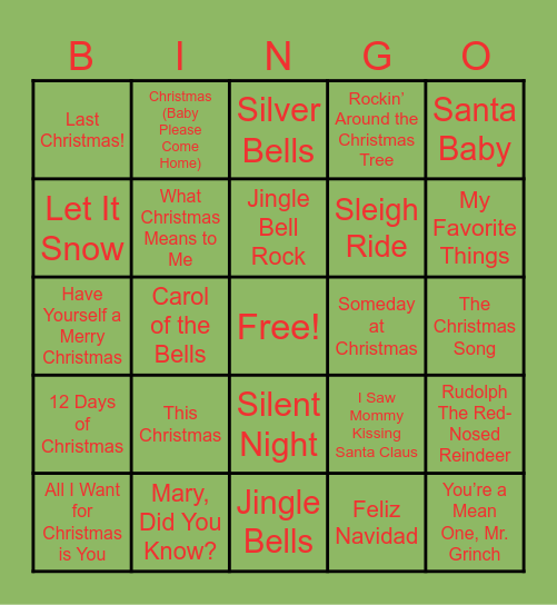 MERRY CHRISTMAS!! Bingo Card