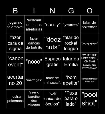 Miguel Bingo Card