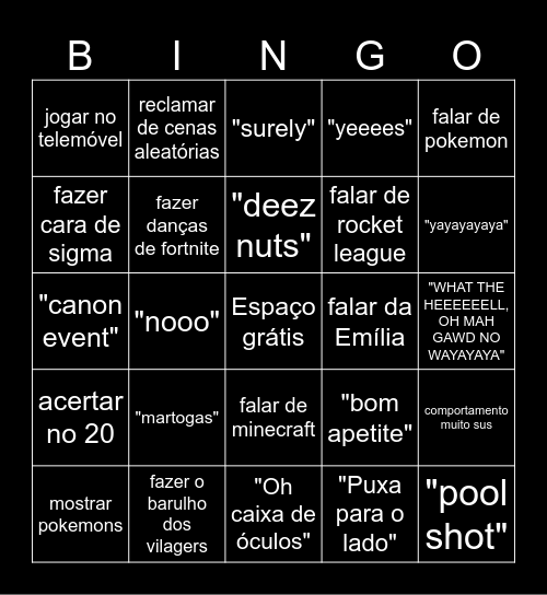 Miguel Bingo Card