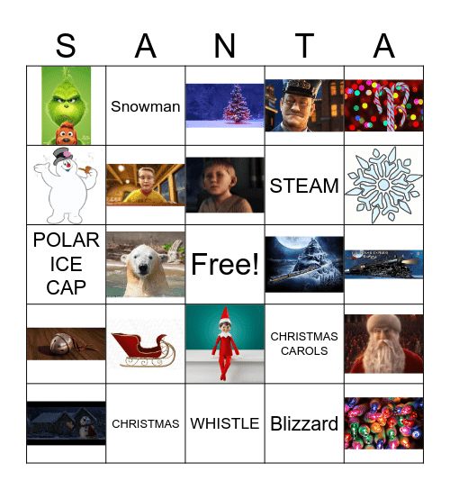 POLAR EXPRESS Bingo Card