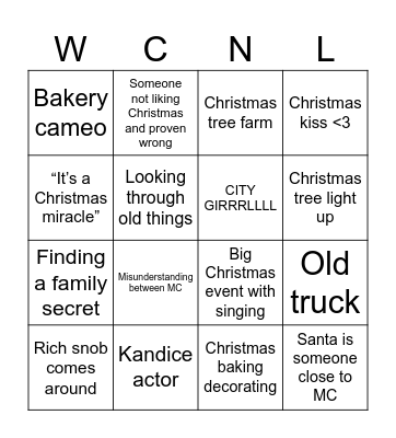 CHRISTAMSN Bingo Card