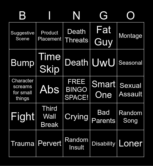 ?D?ASFO!S Bingo Card