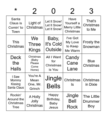 St. Patrick's Music Bingo Card