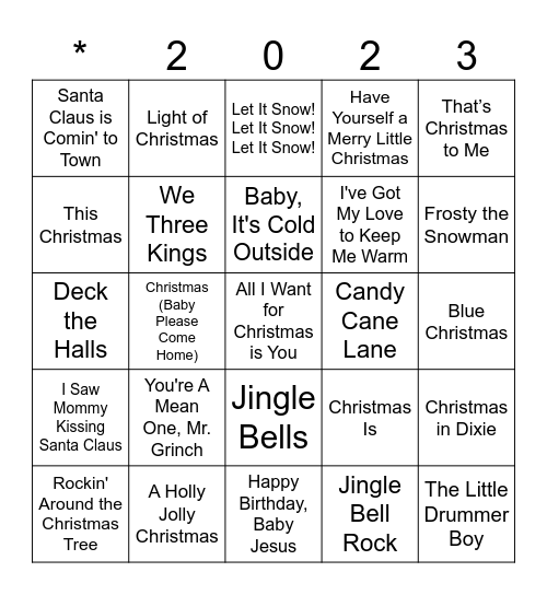 St. Patrick's Music Bingo Card