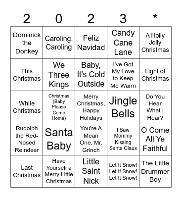 St. Patrick's Music Bingo Card