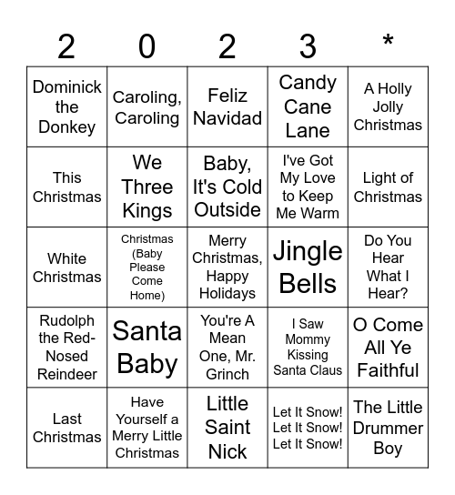 St. Patrick's Music Bingo Card
