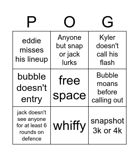 Penguin OG's Premiere Bingo Card