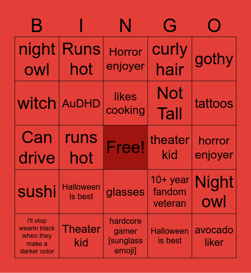 RxdMouth Bingo Card