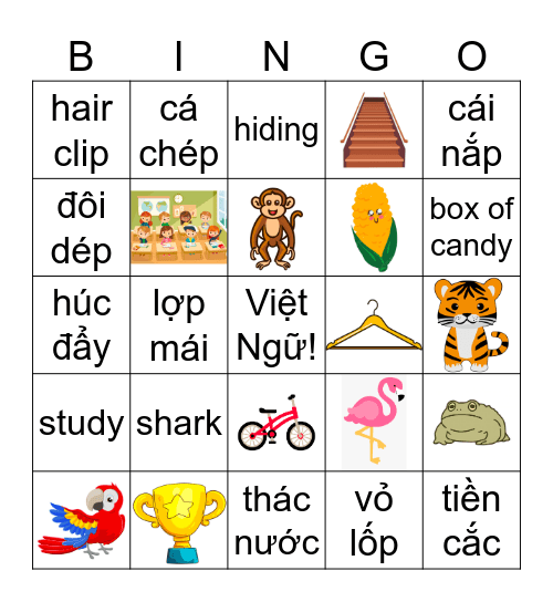 Lớp Hai Việt Ngữ BINGO Card