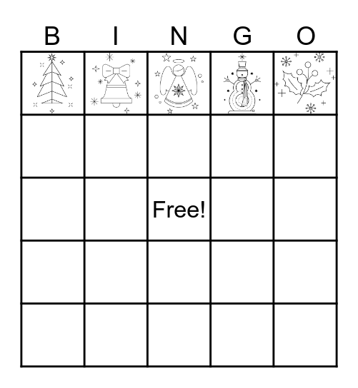 Christmas Carol Bingo! Bingo Card