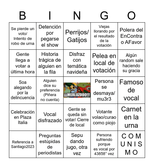 BINGO KASTITUCIÓN 2023 Bingo Card