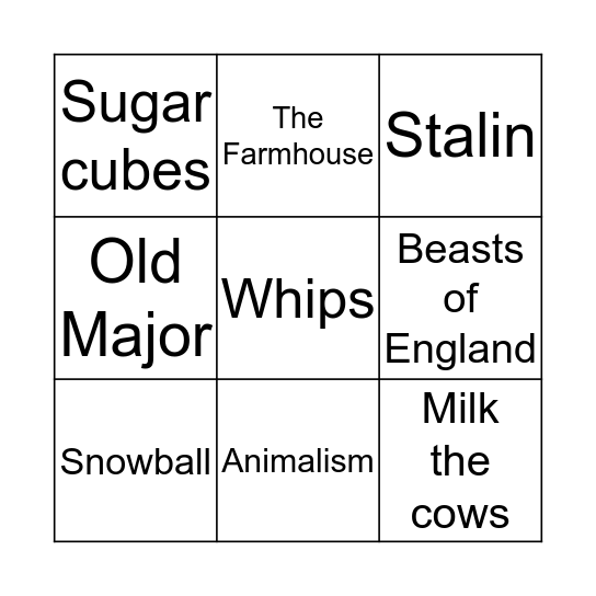Chapter 2 BINGO Card