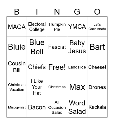 Christmas Bingo Card