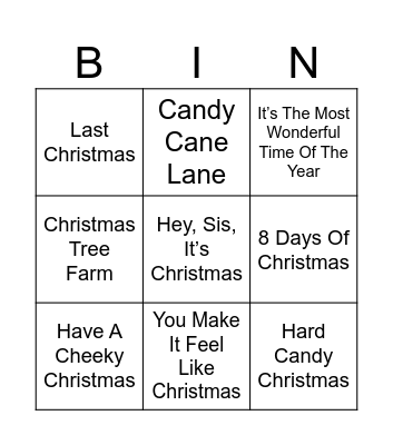 It's Christmas #BingoHun Bingo Card