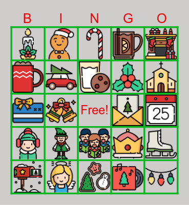 CHRISTMAS BINGO! Bingo Card