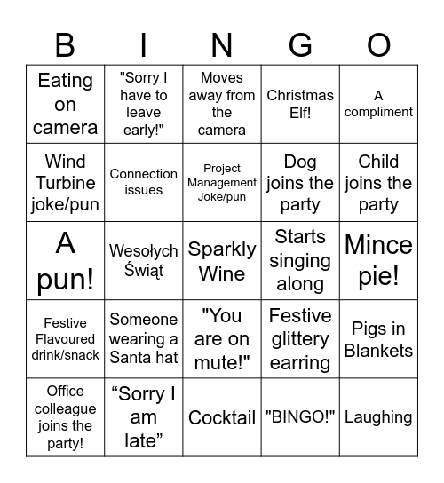 PM Party Background Bingo Card