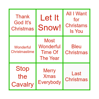Kerstmuziek Bingo! Bingo Card