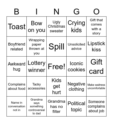 Christmas Bingo Card