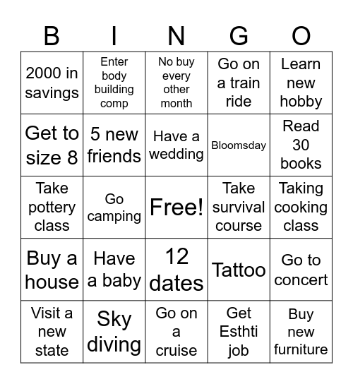2024 Bingo Card