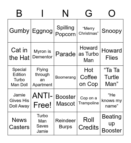 Jingle all the Way - Round 3 Bingo Card