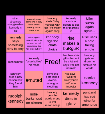 Mod Bingo Card
