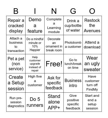 Wonder Awaits  Bingo Card