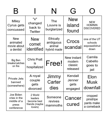 2024 Bingo Card