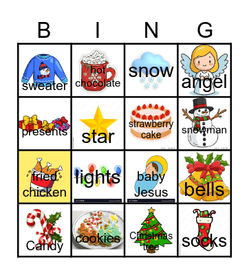 Christmas Bingo Card