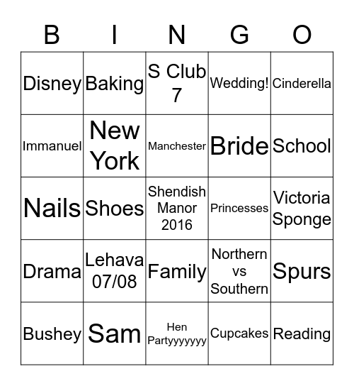 Lou Lou Bingoooo!!!!!! Bingo Card