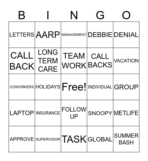 LTC BINGO Card