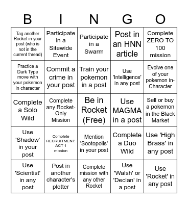 BEGINNER Bingo Card