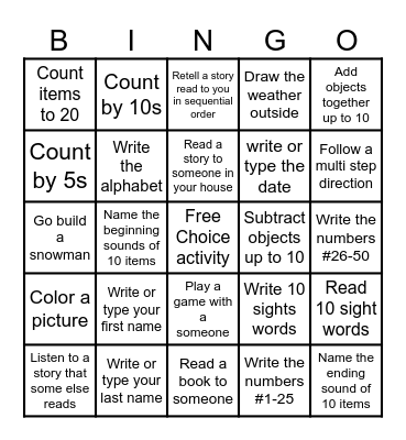 NTI Bingo Board- Complete 5 Items Each Day Bingo Card