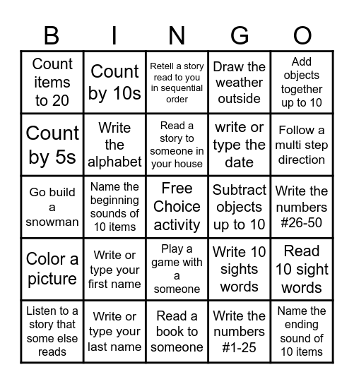 NTI Bingo Board- Complete 5 Items Each Day Bingo Card