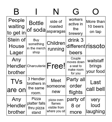Jack's Abby Bingo Card