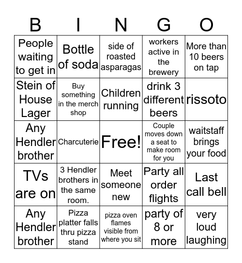 Jack's Abby Bingo Card