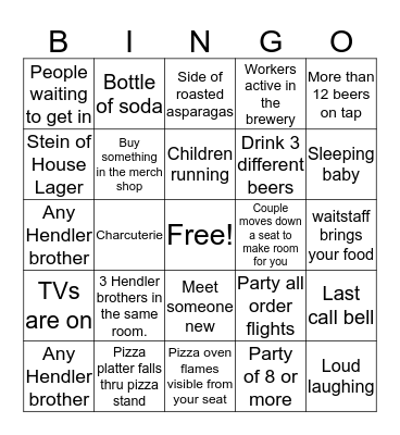 Jack's Abby Bingo Card