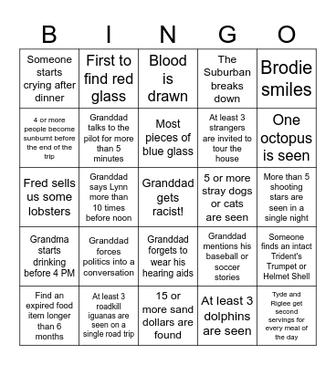 Paulin's Puerto Rico Bingo Card