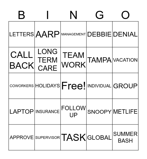 LTC BINGO Card