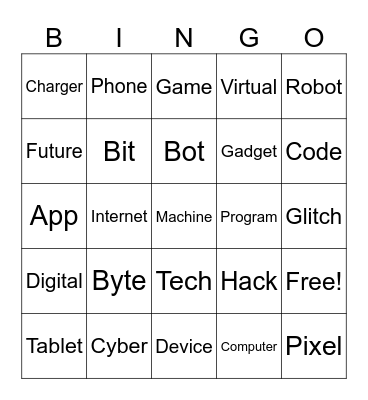 Cybercity Bingo! Bingo Card